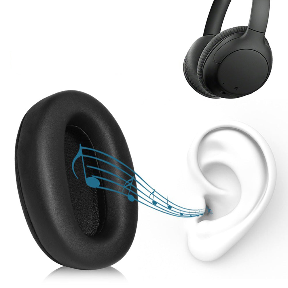 2 Replacement Ear Pads Compatible with Sony WH CH710N WH CH720N - Black