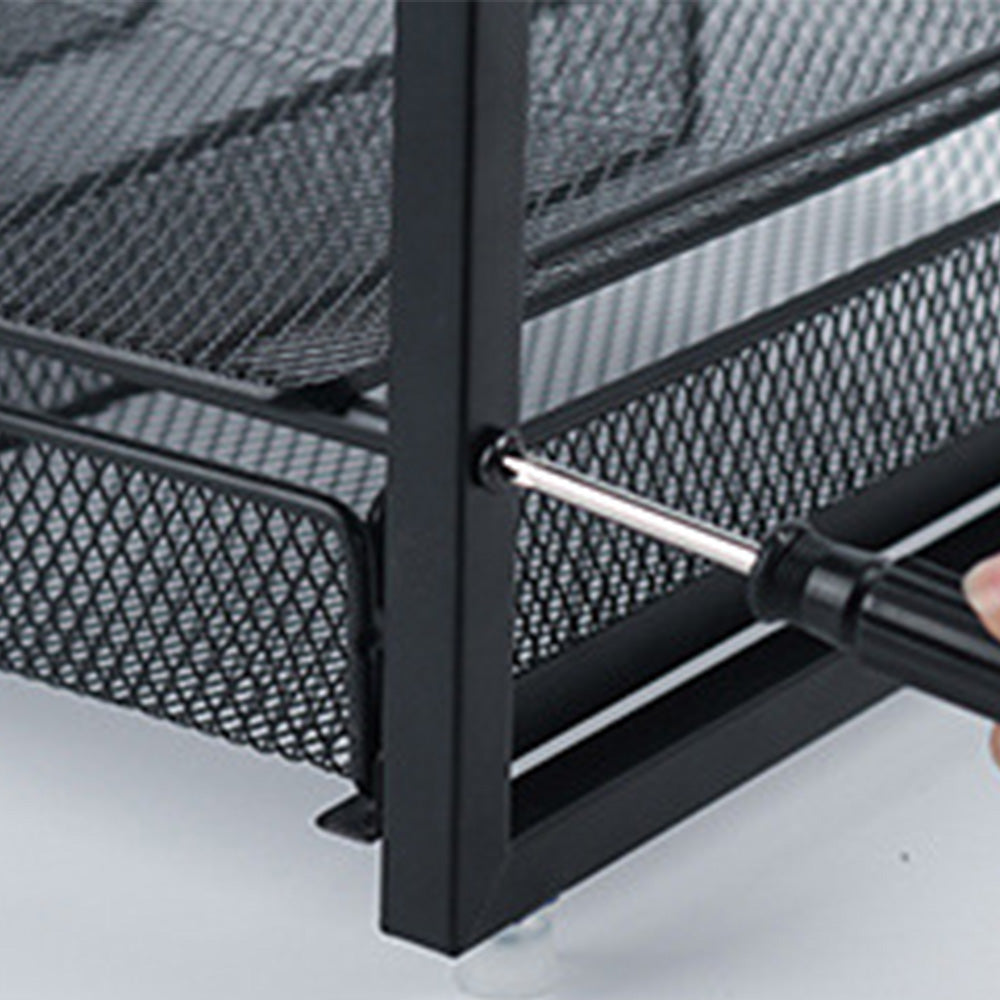 Desk Organizer Computer Monitor Stand Riser with Drawer and Pen Holders