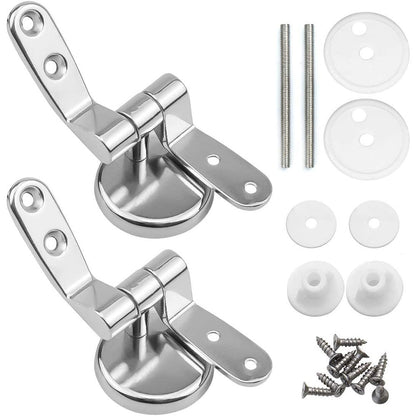 Toilet Seat Universal Hinges Replacement Kit  Fit with Toilet Lid Hinge Replacement Fittings