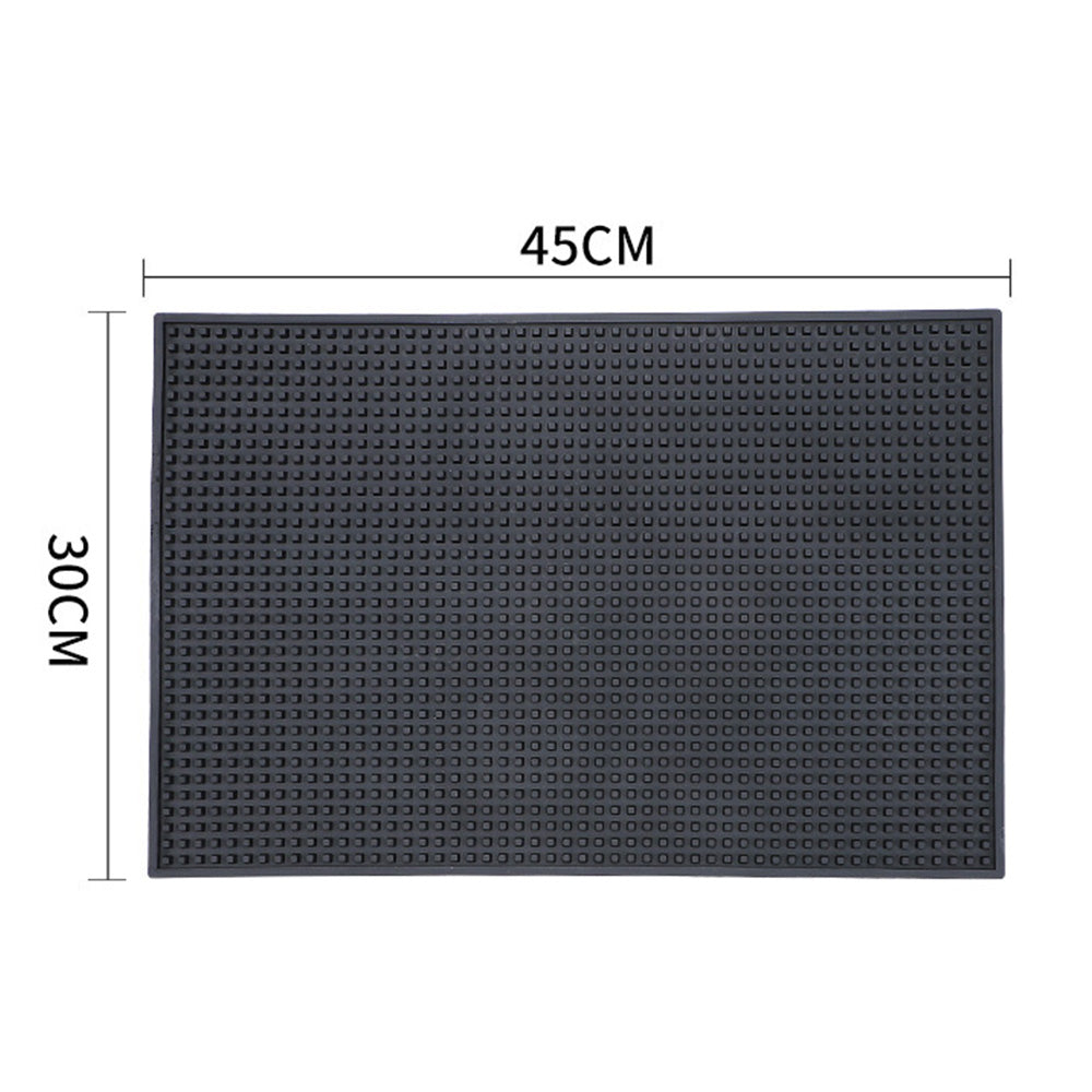 Bar Mat Non Slip Drying Mat for Countertops PVC Bar Service Mat Home Bar-Black