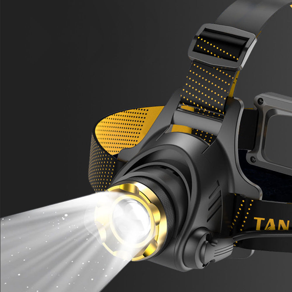 Rechargeable LED Headlamp Zoomable Head Light 3 Modes for Outdoor Camping