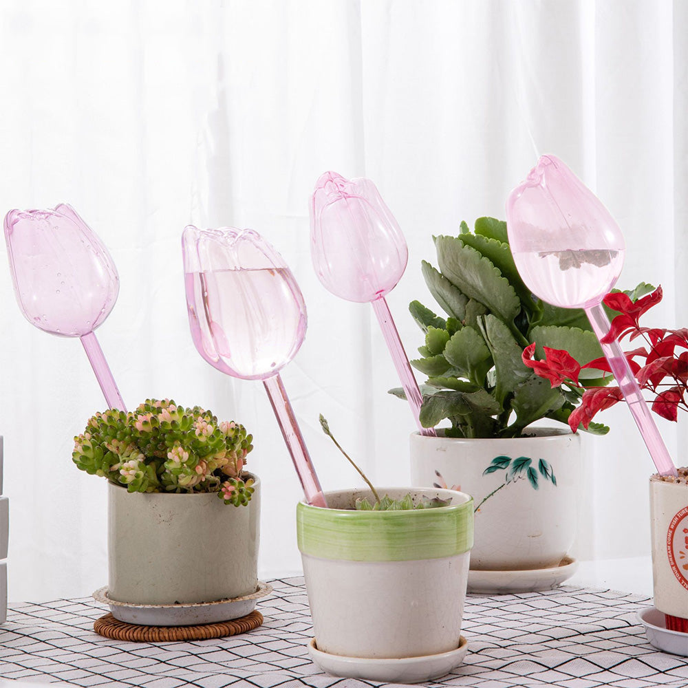 4Pcs Plant Watering Globes Plastic Self-Watering Device for Garden Plant Indoor Outdoor