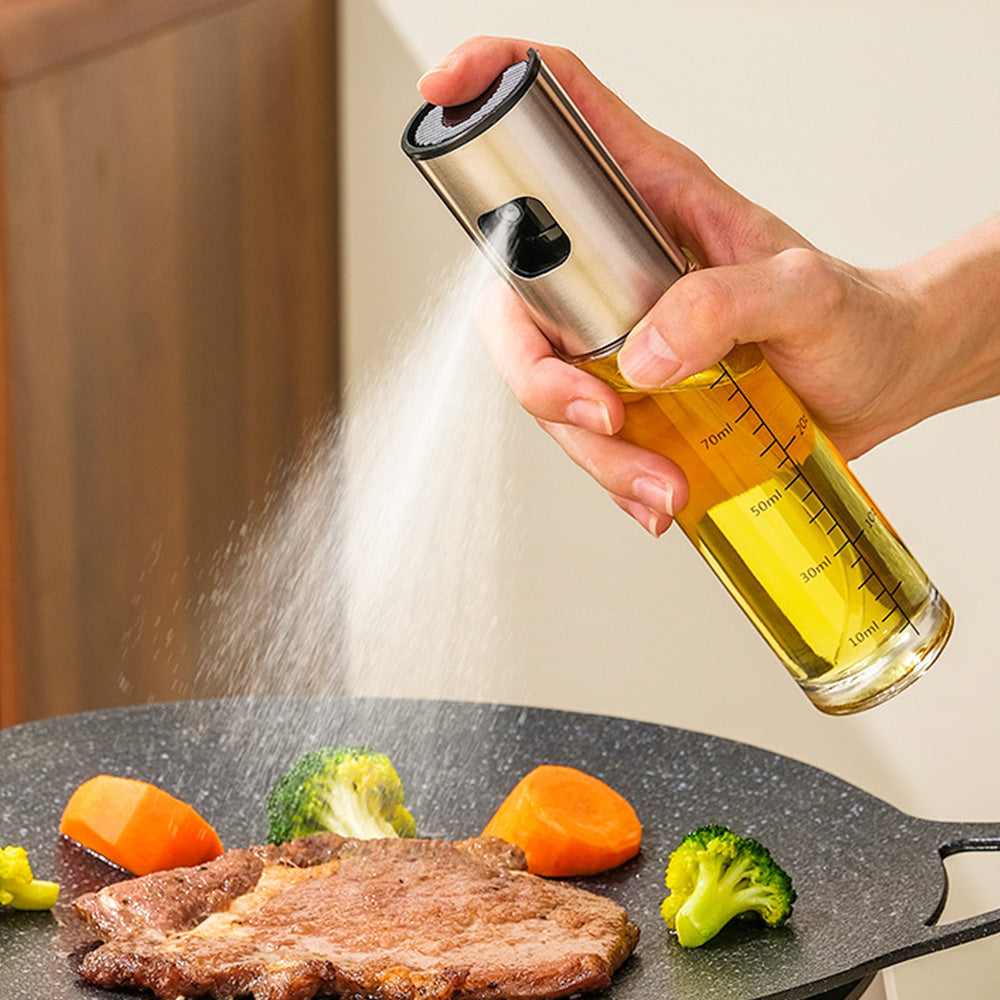 100ml Glass Olive Oil Sprayer Bottle for Cooking Salad BBQ & Grilling