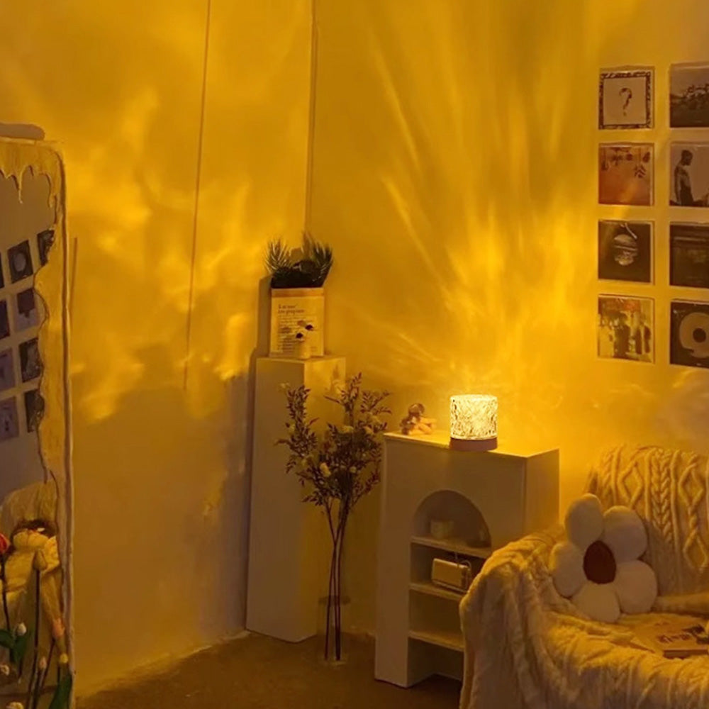 Ocean Wave Lights Projector Lamp Touch Control Night Light Room Decor