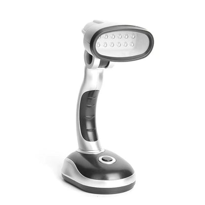12 LEDs Desk Lamp Portable Battery Operated Reading USB Powered Work Table Light