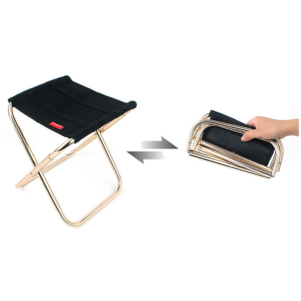 Portable Folding Chair Outdoor Camping Stool Seat Fishing Picnic Beach Black