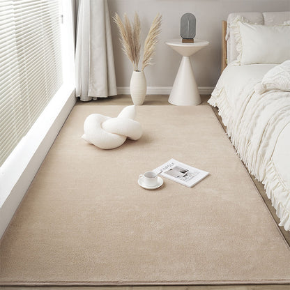 Coral Fleece Soft Carpet Fast Rebound Sponge Floor Mat-Camel