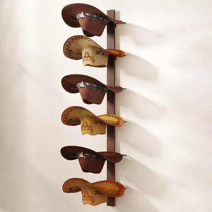 Wall Mount Wood Composite Cowboy Hat Rack