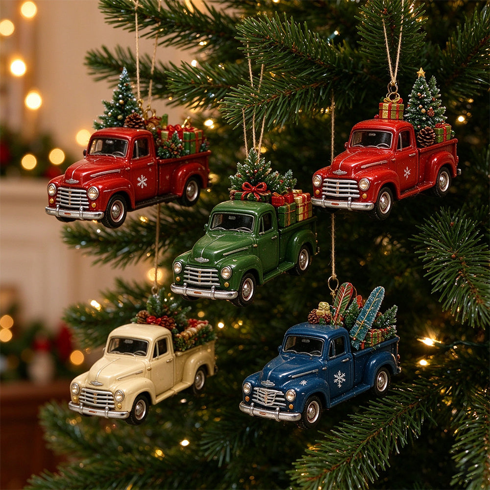 Christmas Advent Calendar 2D Acrylic Pickup Truck Ornaments - Truck