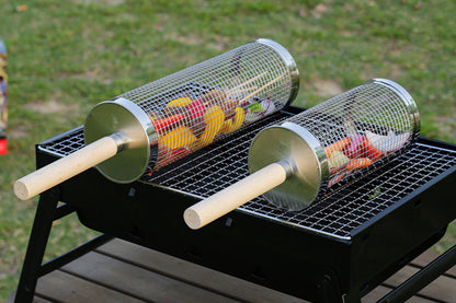 2 Pack BBQ Rolling Grill Baskets