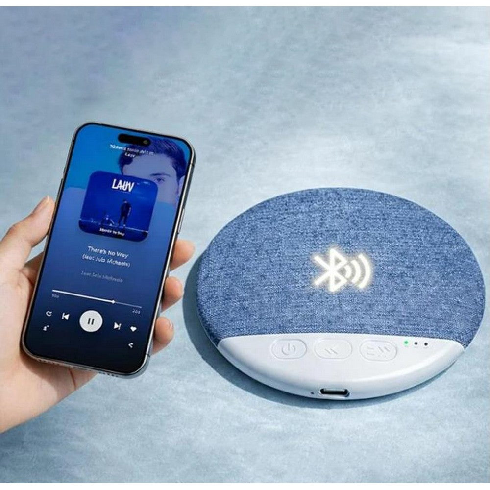 Under Pillow Speaker with White Noise Portable Bluetooth Speaker for Sleeping-White