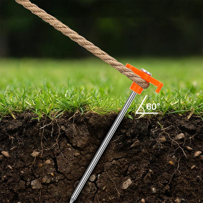 10 Pack 7 Inch Carbon Steel Tent Stakes