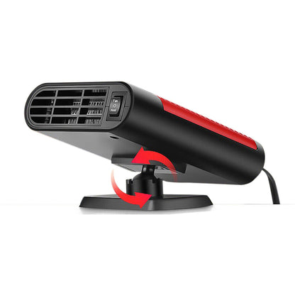 12V Car Electric Heater Cigarette Lighter Powered Heating Fan Defogger Defroster Demister Red