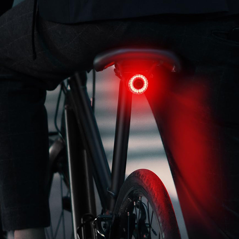 5-Mode Smart Tail Light Sensing Rear Brake Light for Night Riding Rechargeable Auto On/Off Bicycle Light