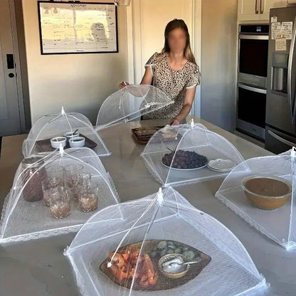 6 Piece Foldable Mesh Food Net with Storage Bag