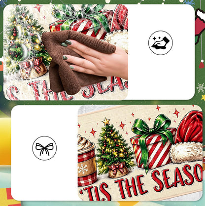 3 Piece Christmas Kitchen Floor Mat Set - Carriage