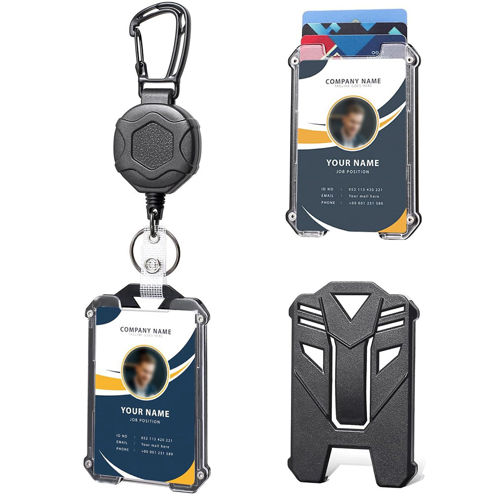 Badge Holder Retractable ID Cards Holder with Lanyard