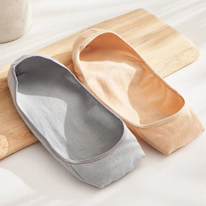 6 Pairs Women Boat Socks with with Silicone Heel Grip No Show Socks