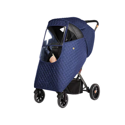 Universal Baby Stroller Cover Winter Windproof Weather Warm Cover Blue