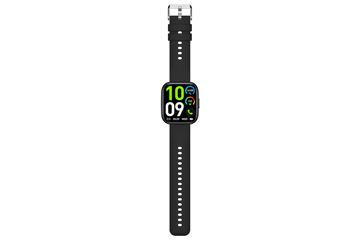 Smart Watch 1.85-Inch Fitness Watch with Heart rate Warning Sleep Monitor Blood Oxygen Calories Physiological Activity Tracker-Black