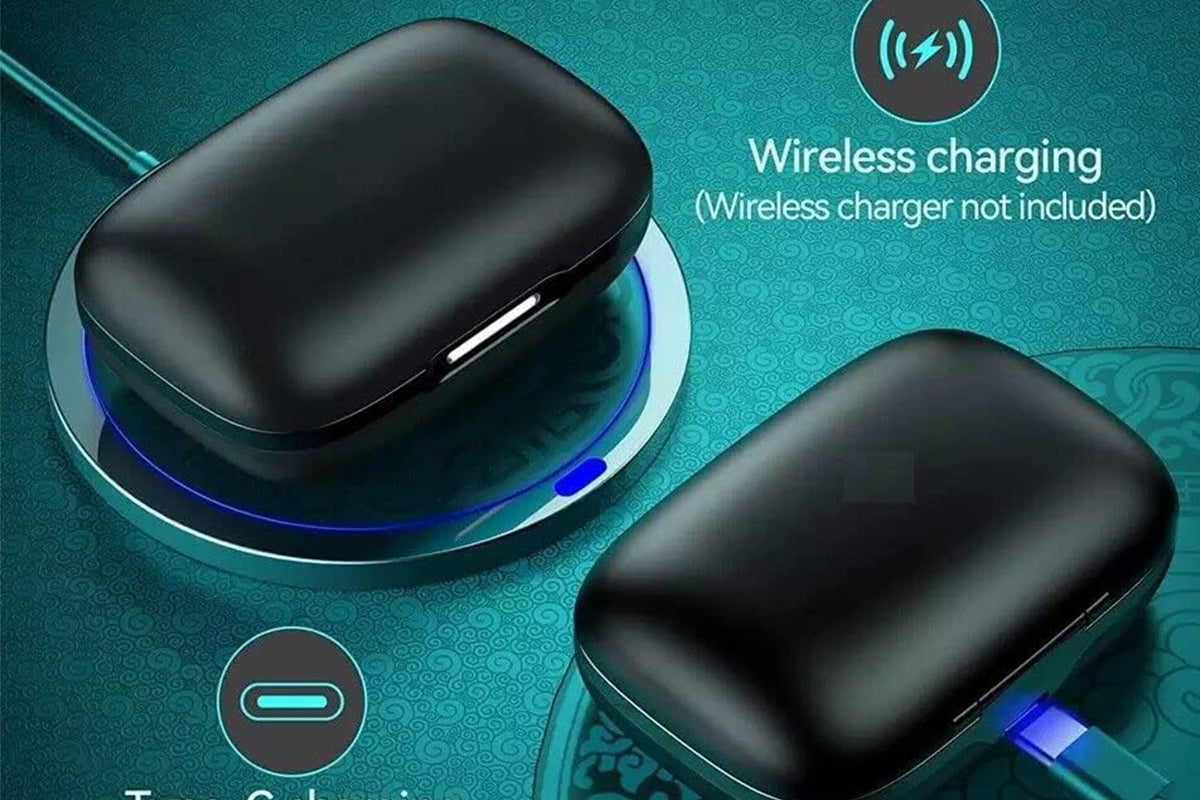2Pcs 5.3 Bluetooth Headphones Wireless Earbuds 72hrs Playtime Wireless Charging Case Digital Display Sports Ear Buds