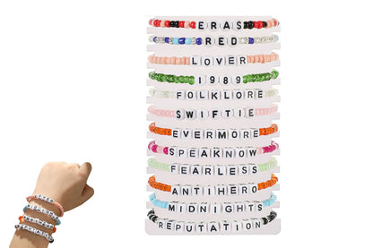 12Pcs Taylor Friendship Bracelets Lover Music Colourful Holiday Inspired Album Present