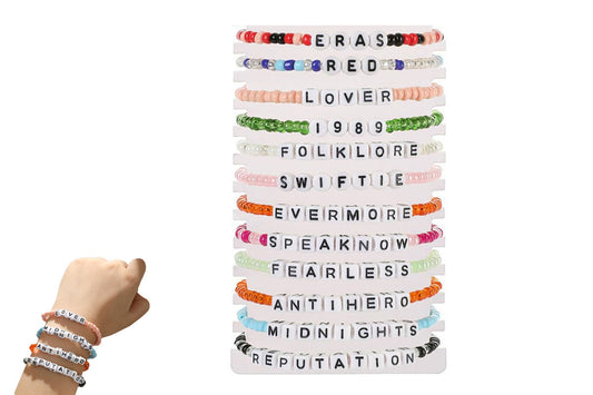 12Pcs Taylor Friendship Bracelets Lover Music Colourful Holiday Inspired Album Present
