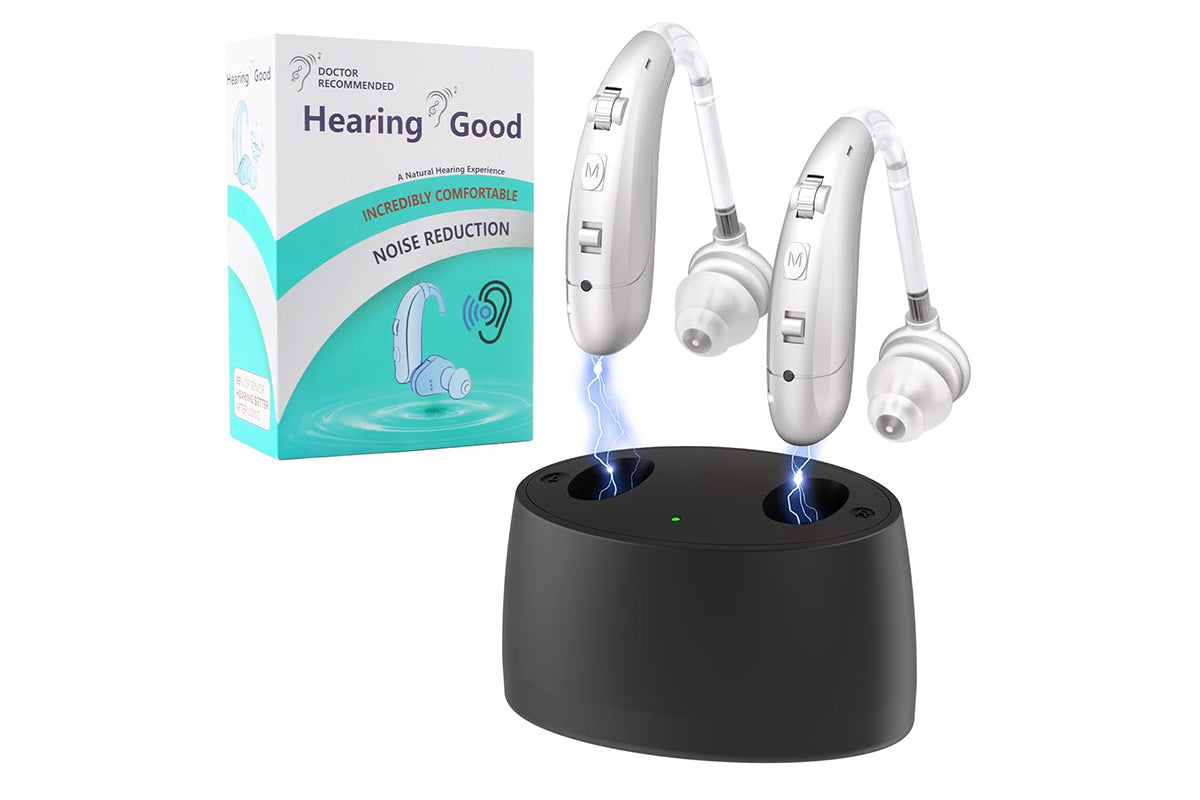 Hearing Aids for Seniors Hearing Aids with Noise Cancelling for Adults Hearing Loss-Silver