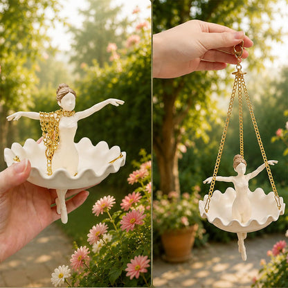 Ballerina Hanging Planter Resin Ballet Dancer Decor Pot