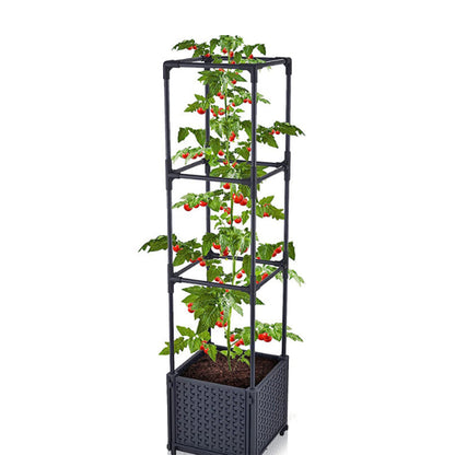 3-Tier Climbing Vine Frame Planting Box Garden Planter Support with Trellis for Vegetables Plants