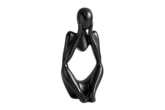 Thinker Statue Resin Abstract Sculpture Thinker Man Statue Collectible Figurines Art Home Office Table Desk Bookshelf Decor-Style 3