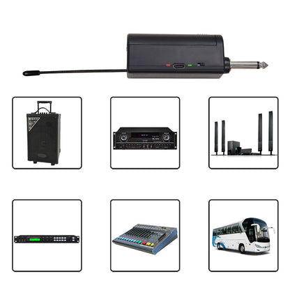 Plug and Play Wireless Microphone Rechargeable Karaoke Mic for Singing Speeches Events Gray