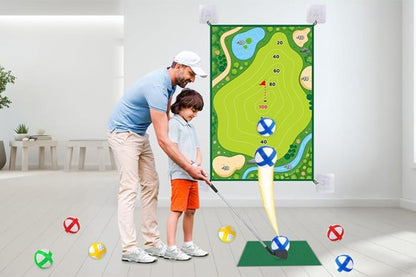 Golf Toys Set Garden Golf Game Set with All Golf Equipment Golf Hitting Mat and Training Golf Balls