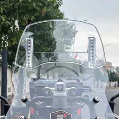 Universal Adjustable Motorcycle Windshield Extension a€?Clip-On Windscreen Deflector