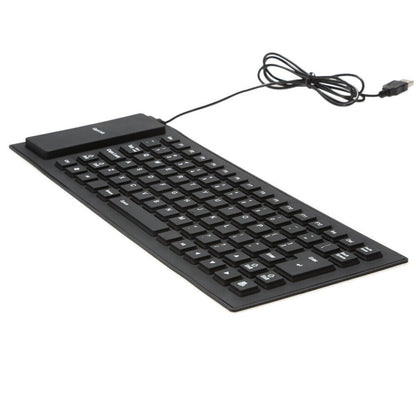 Waterproof Silicone Foldable Flexible Full Size USB Keyboard - 85-key