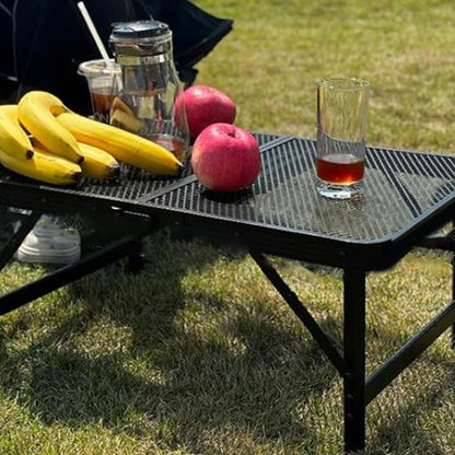 Folding Table Portable Adjusting Mesh Table for Camping BBQ Fishing