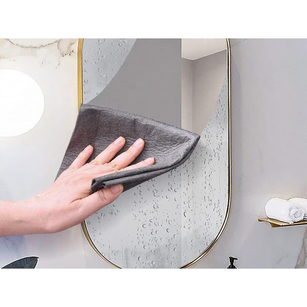 Microfiber Cleaning Cloth Pad of 10 Streak-Free Towel for Glass Kitchen and Home