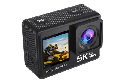 Action Camera 5K 30FPS with Touch Screen 24MP Camera for Snorkeling Helmet Bike