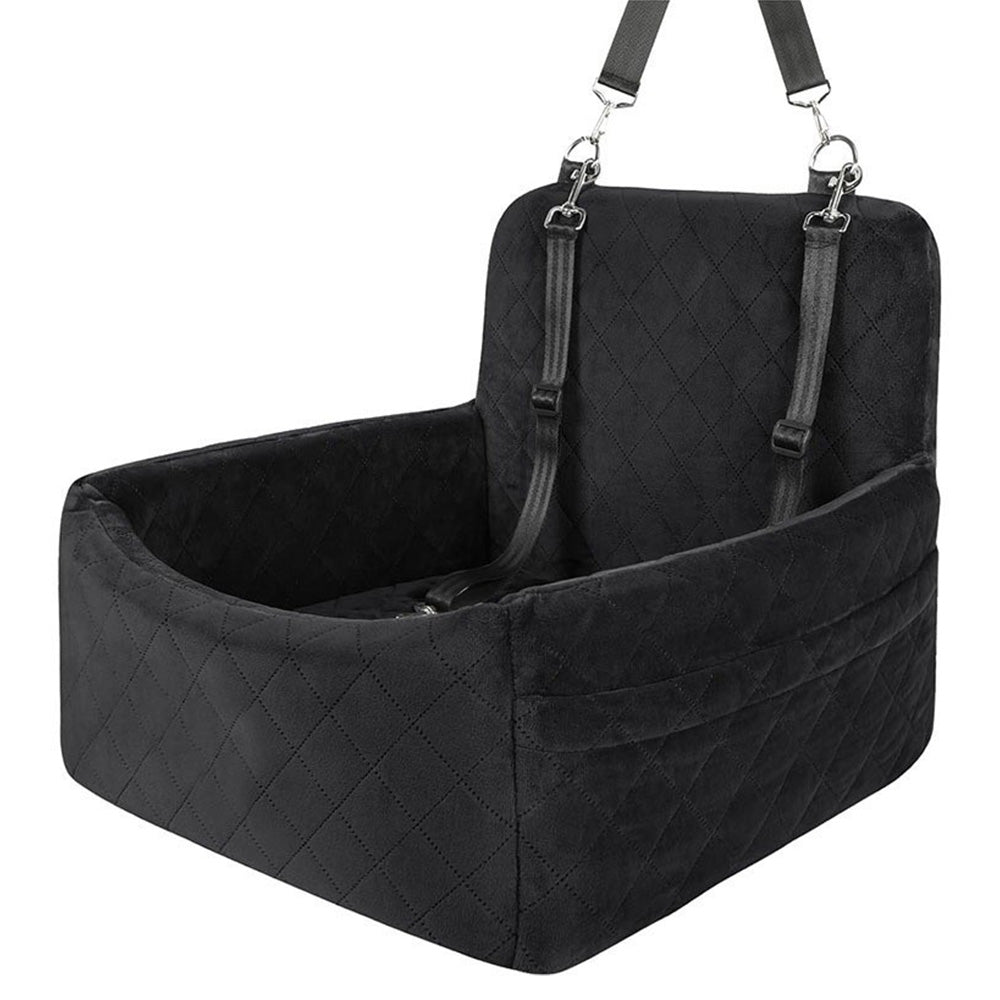 Car Dog Bed Pet Booster Seat For Small Dogs And Cats-Black