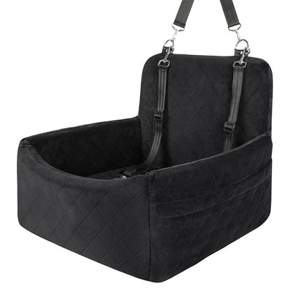 Car Dog Bed Pet Booster Seat For Small Dogs And Cats-Black