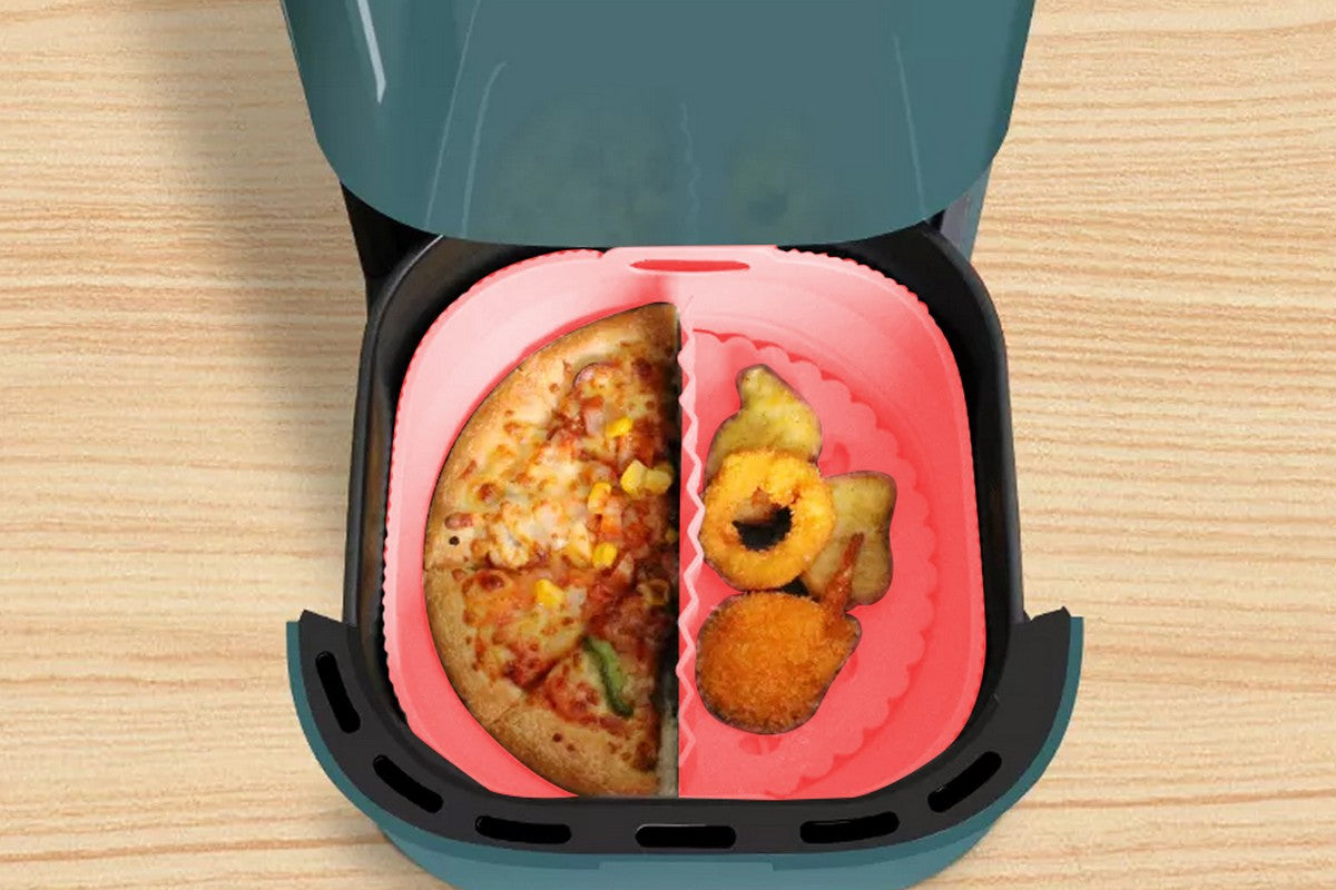 Air Fryer Silicone Liners For reusable Baking Tray Oven Accessories-Pink