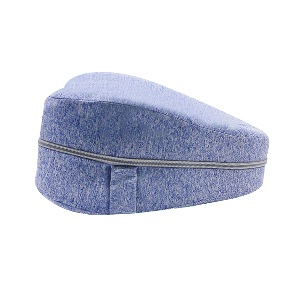 Leg Knee Pillow Memory Foam Knee Support Cushion with Washable Cover for Side Sleeper-Blue