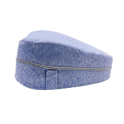 Leg Knee Pillow Memory Foam Knee Support Cushion with Washable Cover for Side Sleeper-Blue
