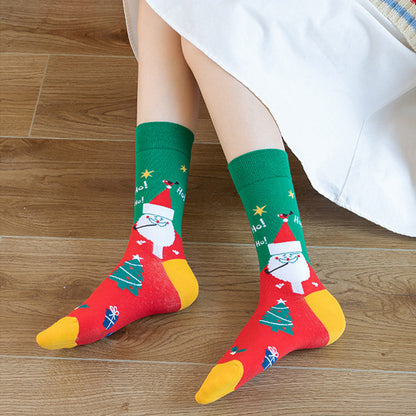 4 Pairs of Christmas Socks Funny Cotton Socks Style 2