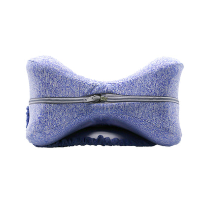 Leg Knee Pillow Memory Foam Knee Support Cushion with Washable Cover for Side Sleeper-Blue