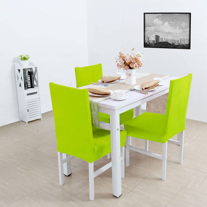 3pcs Stretch Dining Chair Slipcover Home Decor-Green