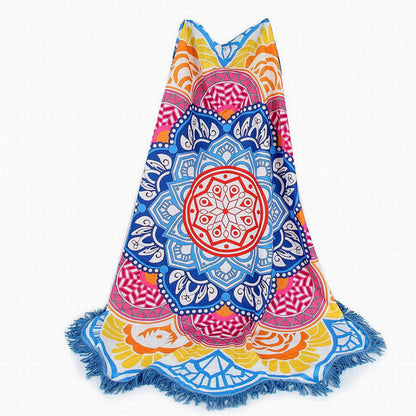 Bohemian Lotus Flower Beach Towel Blanket
