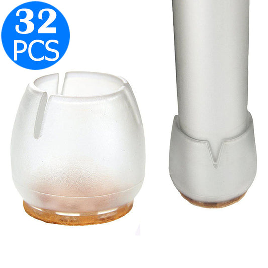 32Pcs Silicone Chair Leg Caps Table Legs Protection Covers for 25-29MM Round Leg