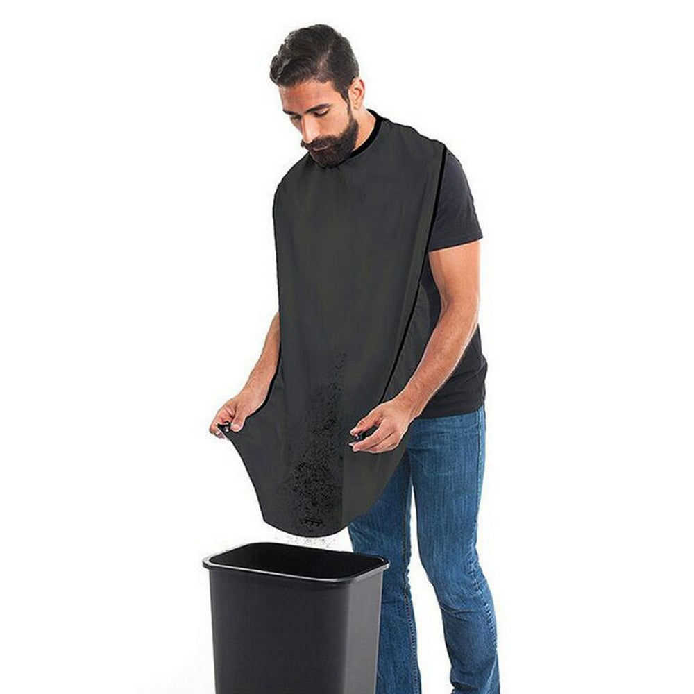 2Pcs Men's Facial Hair Trimming Catcher Whiskers Bib Shaving Apron Cape Cloth