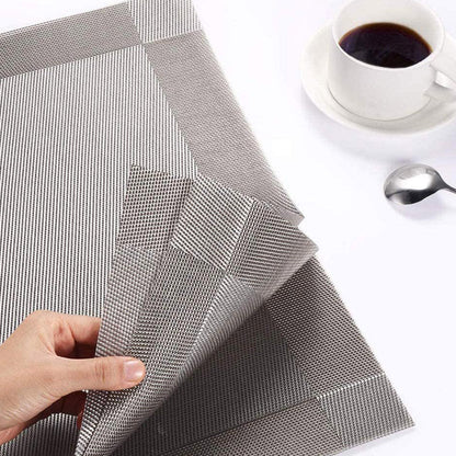 4pcs/8pcs Non-slip Insulation Placemats Washable PVC Table Mats Heat-Resistant Placemats